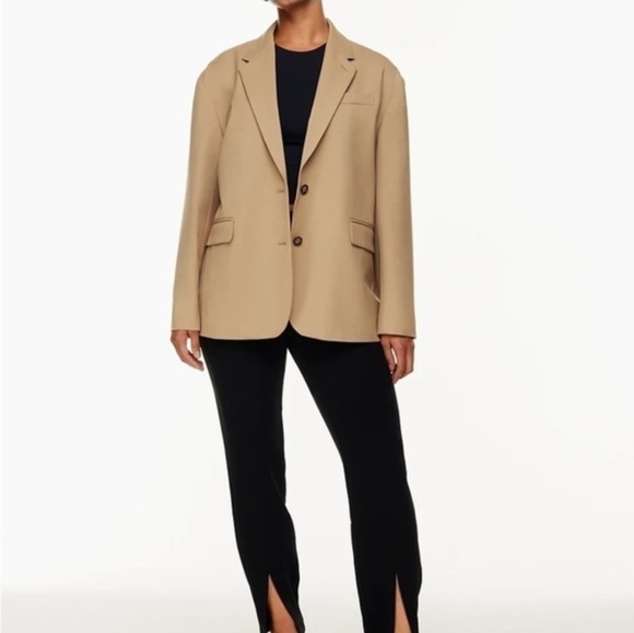 Aritzia Jackets & Blazers - SOLD Aritzia Babaton Vogue Oversized City Wool Blazer Sz 1 S/M Camel